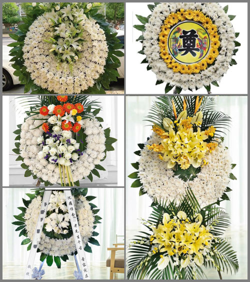 安徽安庆市岳西县菖蒲镇撞钟村花圈速递